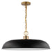 Nuvo Lighting - 60-7487 - One Light Pendant - Colony - Matte Black / Burnished Brass