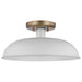 Nuvo Lighting - 60-7490 - One Light Flush Mount - Colony - Matte White / Burnished Brass