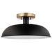 Nuvo Lighting - 60-7491 - One Light Flush Mount - Colony - Matte Black / Burnished Brass