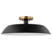 Nuvo Lighting - 60-7494 - One Light Flush Mount - Colony - Matte Black / Burnished Brass