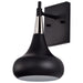 Nuvo Lighting - 60-7508 - One Light Wall Sconce - Phoenix - Matte Black / Polished Nickel