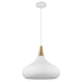 Nuvo Lighting - 60-7518 - One Light Pendant - Phoenix - Matte White / Burnished Brass
