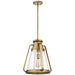Nuvo Lighting - 60-7563 - One Light Pendant - Everett - Natural Brass