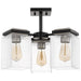 Nuvo Lighting - 60-7658 - Three Light Semi Flush Mount - Crossroads - Matte Black