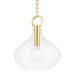 Hudson Valley - BKO253-AGB - One Light Large Pendant - Lina - Aged Brass