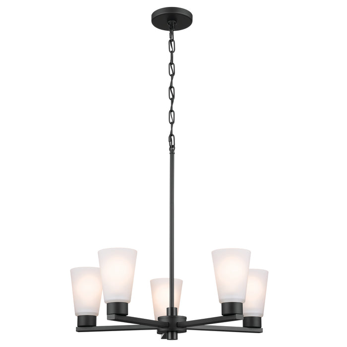 Kichler - 52436BK - Five Light Chandelier - Stamos - Black