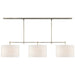Visual Comfort Signature - TOB 5005AN-L - Three Light Billiard Pendant - Bryant - Antique Nickel