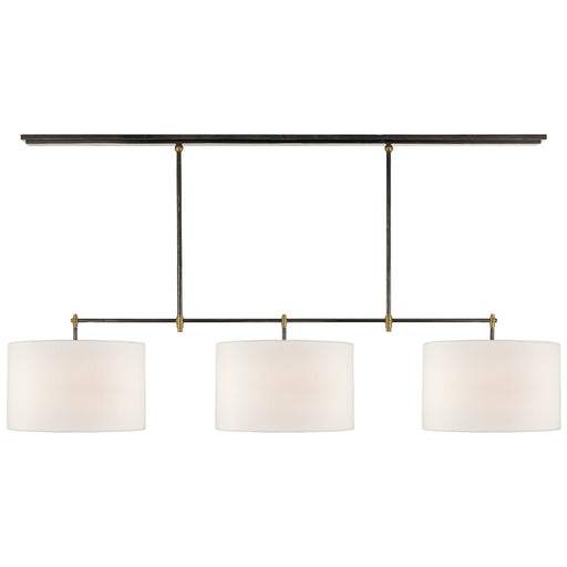 Visual Comfort Signature - TOB 5005BZ/HAB-L - Three Light Billiard Pendant - Bryant - Bronze and Hand-Rubbed Antique Brass