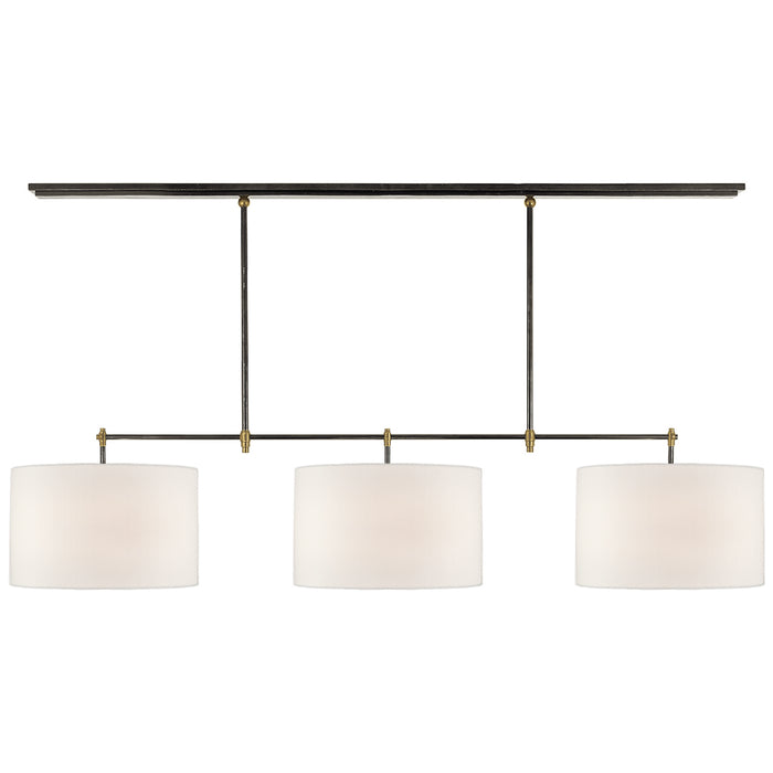 Visual Comfort Signature - TOB 5005BZ/HAB-L - Three Light Billiard Pendant - Bryant - Bronze and Hand-Rubbed Antique Brass