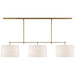 Visual Comfort Signature - TOB 5005HAB-L - Three Light Billiard Pendant - Bryant - Hand-Rubbed Antique Brass