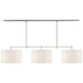Visual Comfort Signature - TOB 5005PN-L - Three Light Billiard Pendant - Bryant - Polished Nickel
