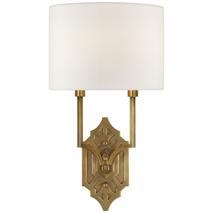 Visual Comfort Signature - TOB 2600HAB-L - Two Light Wall Sconce - Silhouette - Hand-Rubbed Antique Brass