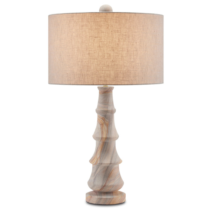 Currey and Company - 6000-0795 - One Light Table Lamp - Petra - Natural/Multi-Color