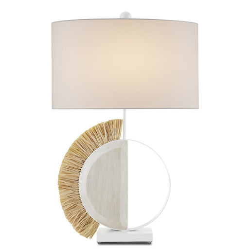 Currey and Company - 6000-0796 - One Light Table Lamp - Jamie Beckwith - White/Sandstone/Natural