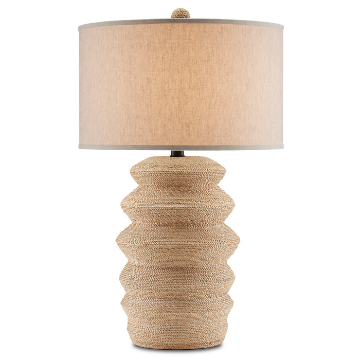 Currey and Company - 6000-0798 - One Light Table Lamp - Kavala - Natural/Satin Black