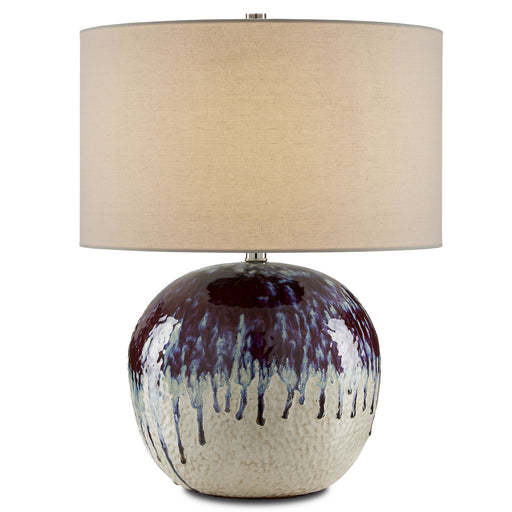 Currey and Company - 6000-0802 - One Light Table Lamp - Bessbrook - Reactive Blue/White/Red/Cream