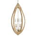 Currey and Company - 9000-0836 - Eight Light Chandelier - Menorca - Contemporary Silver Leaf/Smokewood/Natural Rope