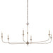 Currey and Company - 9000-0932 - Six Light Chandelier - Nottaway - Champagne
