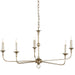 Currey and Company - 9000-0933 - Five Light Chandelier - Nottaway - Champagne