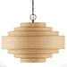 Currey and Company - 9000-0946 - Six Light Chandelier - Maura - Natural/Satin Black
