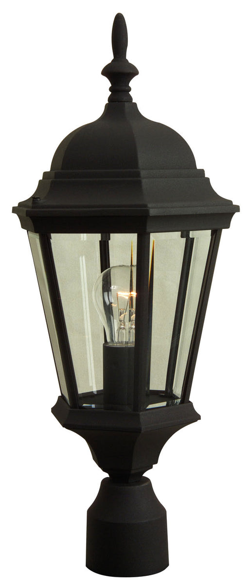 Craftmade - Z255-TB - One Light Post Mount - Straight Glass Cast - Textured Black