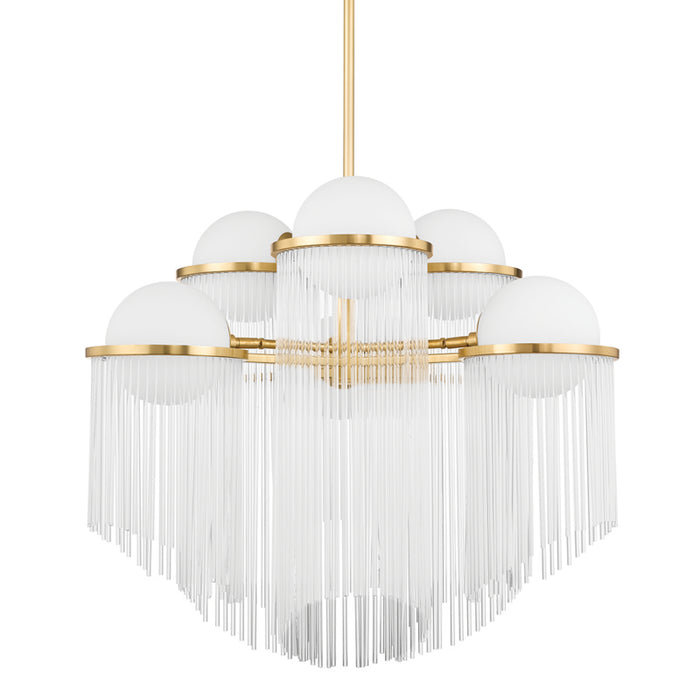 Corbett Lighting - 398-32-AGB - Six Light Chandelier - Celestial - Aged Brass