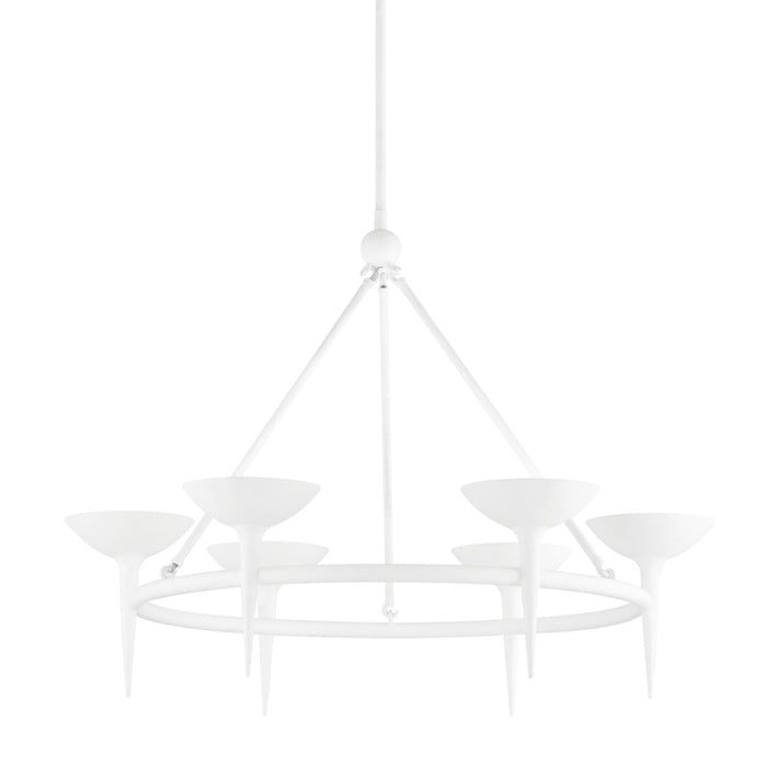 Troy Lighting - F2606-GSW - Six Light Chandelier - Cecilia - Gesso White