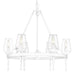 Golden - 1210-6 TWP - Six Light Chandelier - Regent - Textured White Plaster