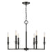 Golden - 8209-6 BLK - Six Light Chandelier - Ellyn BLK - Matte Black