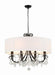 Crystorama - 6628-MK-CL-MWP - Eight Light Chandelier - Othello - Matte Black