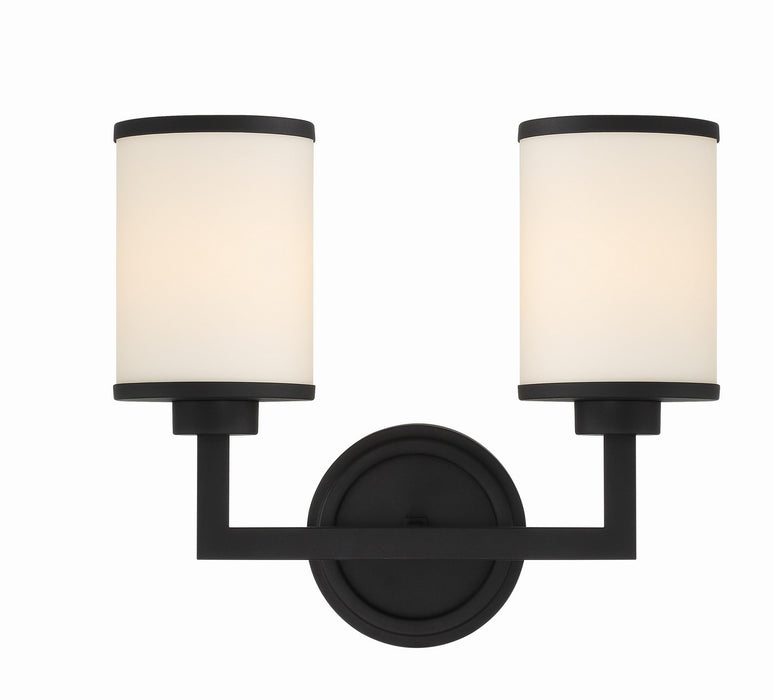 Crystorama - BRY-8002-BF - Two Light Wall Sconce - Bryant - Black Forged