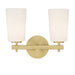 Crystorama - COL-102-AG - Two Light Wall Sconce - Colton - Aged Brass