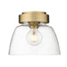 Golden - 0314-FM10 BCB-CLR - One Light Flush Mount - Remy BCB - Brushed Champagne Bronze