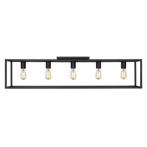 Golden - 2072-FM41 BLK - Five Light Flush Mount - Wesson - Matte Black