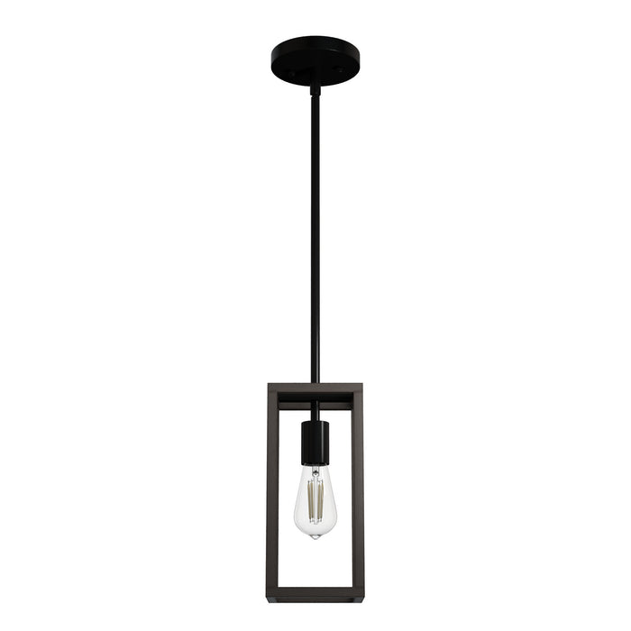 Hunter - 19769 - One Light Mini Pendant - Squire Manor - Matte Black