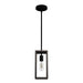 Hunter - 19769 - One Light Mini Pendant - Squire Manor - Matte Black