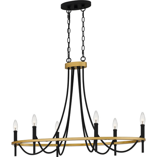 Quoizel - LGR636MBK - Six Light Island Chandelier - Legare - Matte Black