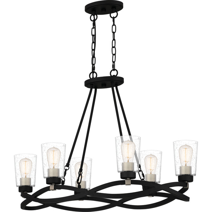 Quoizel - OLK632EK - Six Light Island Chandelier - Overlook - Earth Black