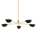 Troy Lighting - F8163-PBR/SBK - Five Light Chandelier - Sacramento