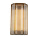Alora - WV339216VBCR - LED Vanity - Sabre - Ribbed Glass/Vintage Brass