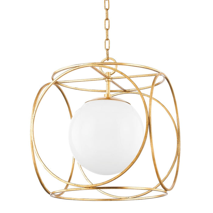 Mitzi - H632701L-VGL - One Light Pendant - Claire - Vintage Gold Leaf