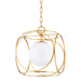 Mitzi - H632701S-VGL - One Light Pendant - Claire - Vintage Gold Leaf