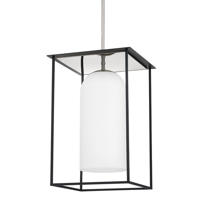 Mitzi - H644701L-PN/TBK - One Light Pendant - Teres - Polished Nickel/Textured Black