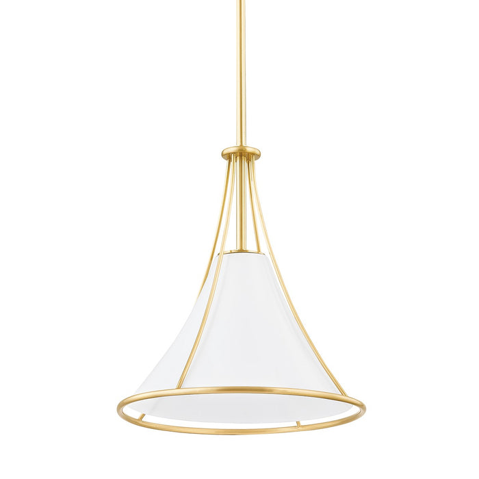 Mitzi - H645701S-AGB - One Light Pendant - Madelyn - Aged Brass