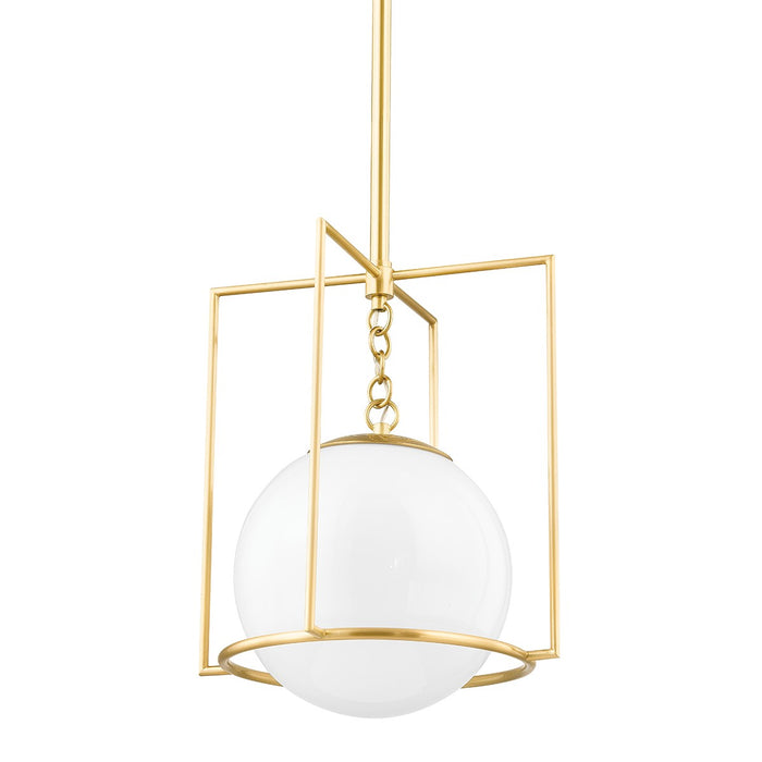Mitzi - H648701S-AGB - One Light Pendant - Frankie - Aged Brass
