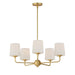 Maxim - 12095SWSBR - Five Light Chandelier - Bristol - Satin Brass