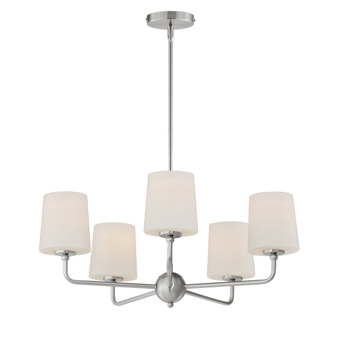 Maxim - 12095SWSN - Five Light Chandelier - Bristol - Satin Nickel