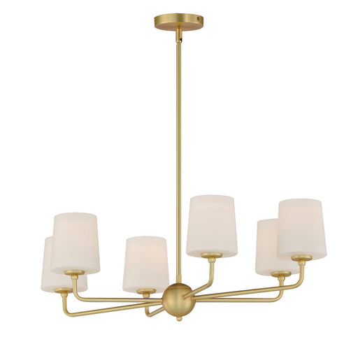 Maxim - 12096SWSBR - Six Light Chandelier - Bristol - Satin Brass