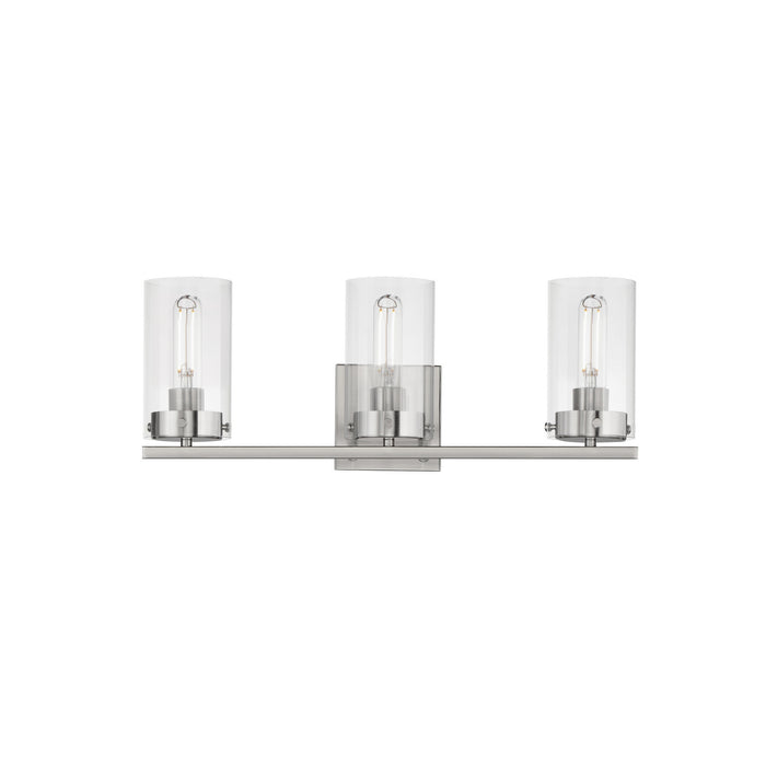 Maxim - 12403CLSN - Three Light Bath Vanity - Pinn - Satin Nickel