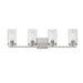 Maxim - 12404CLSN - Four Light Bath Vanity - Pinn - Satin Nickel